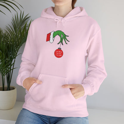 Grinch Hand Holding Ornament Hoodie