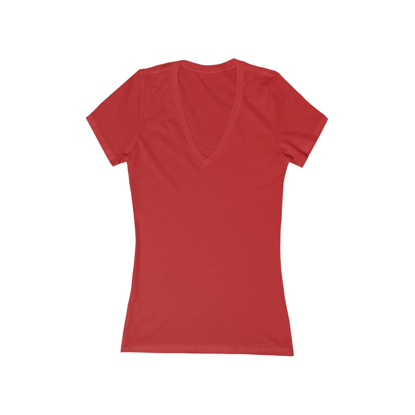 Loved Heart Deep V-Neck Tee for Women