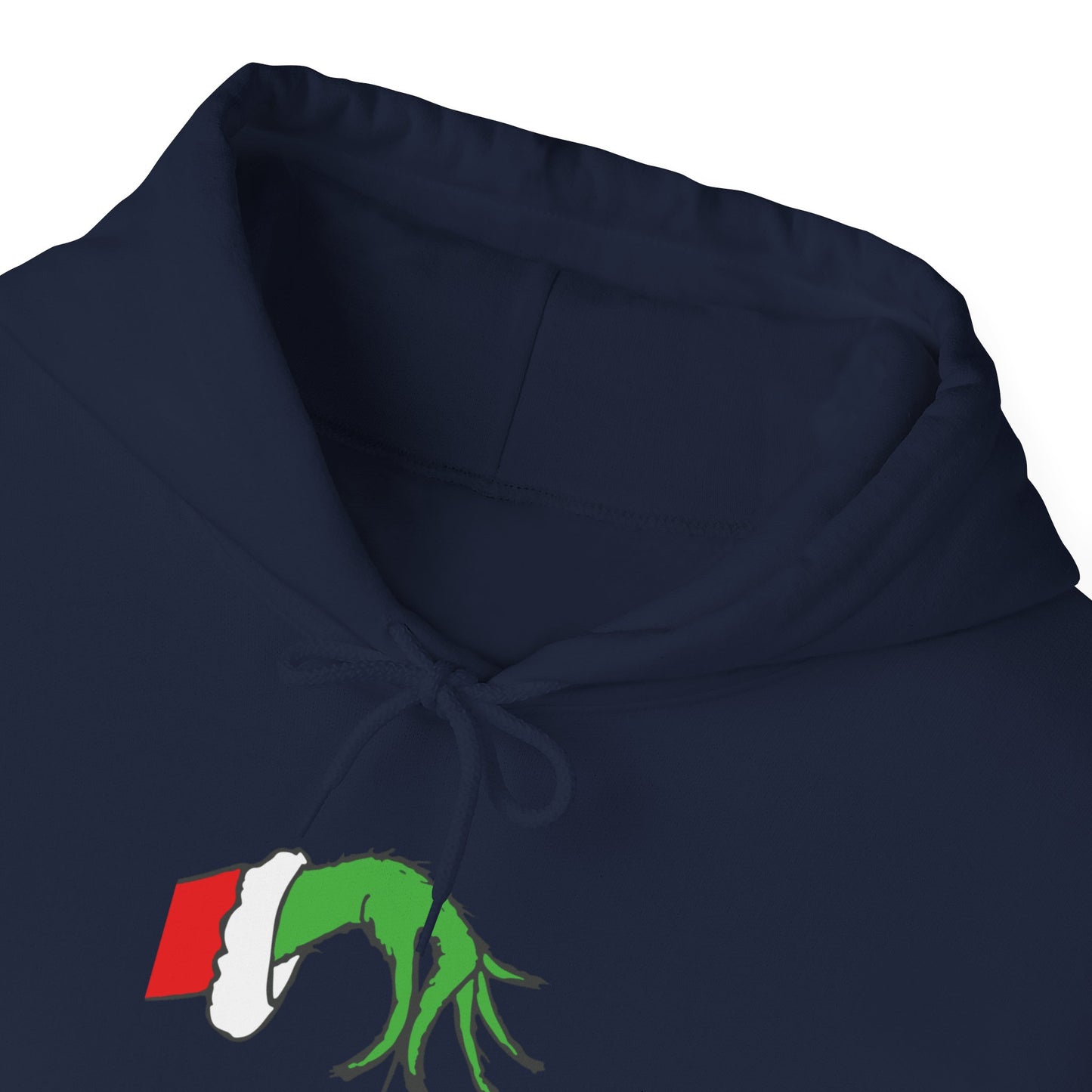 Grinch Hand Holding Ornament Hoodie