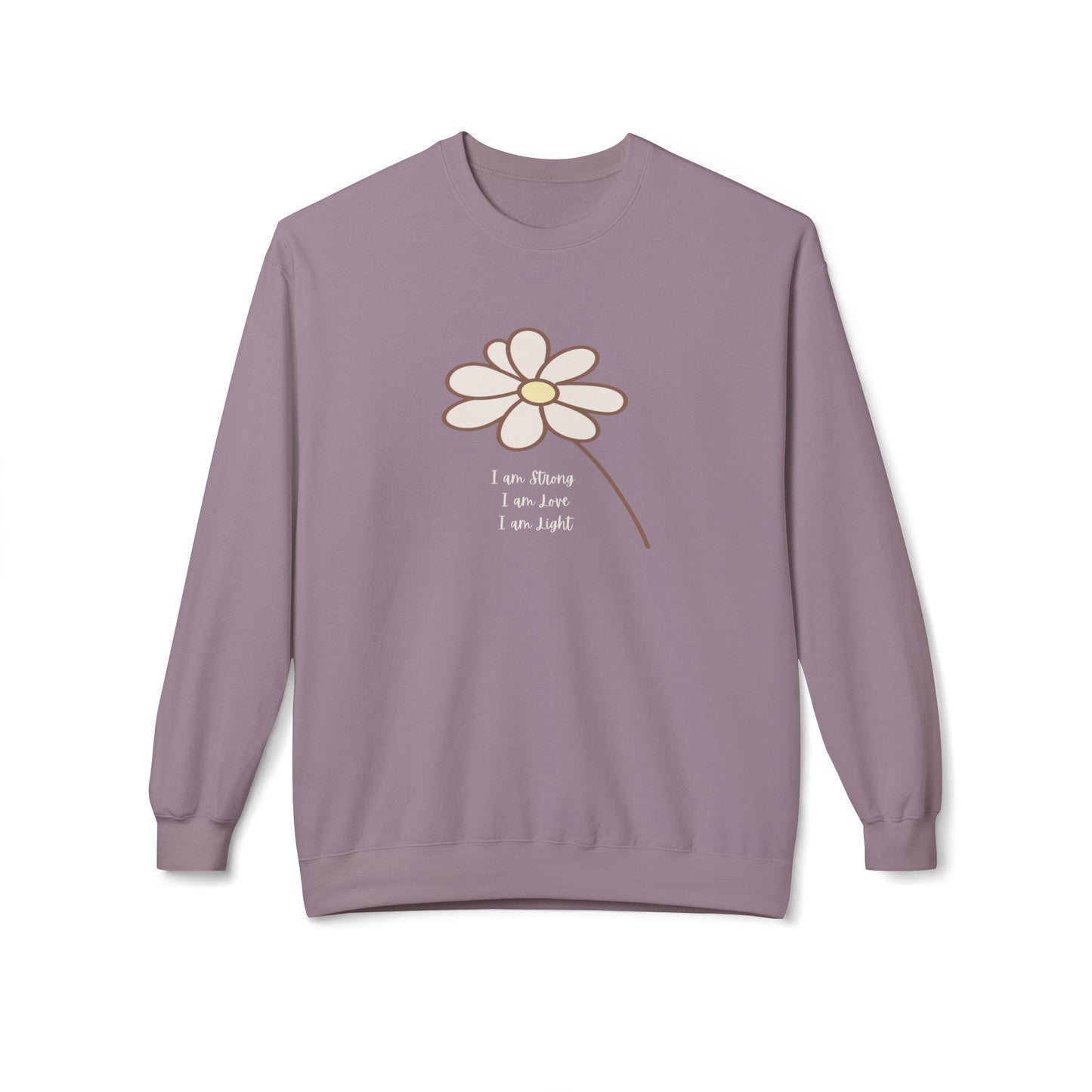 Daisy Line Art Sweatshirt — Minimal Floral Crewneck