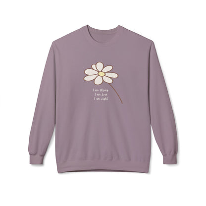 Daisy Line Art Sweatshirt — Minimal Floral Crewneck