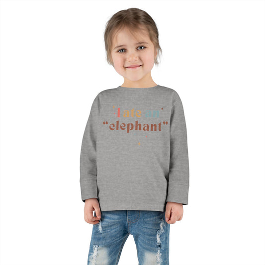 "I Ate an 'Elephant'" Kids Long Sleeve Tee