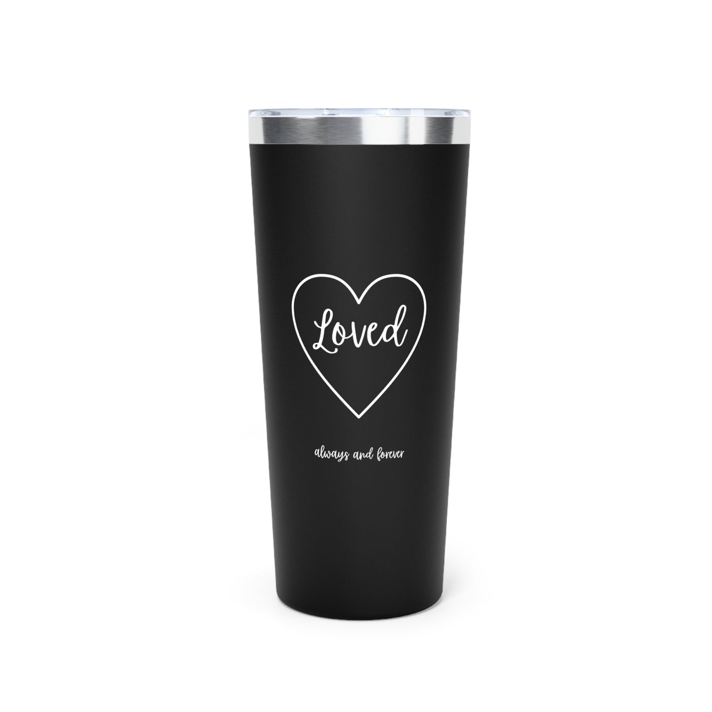 Loved Heart 22oz Insulated Tumbler — Copper Vacuum Travel Mug