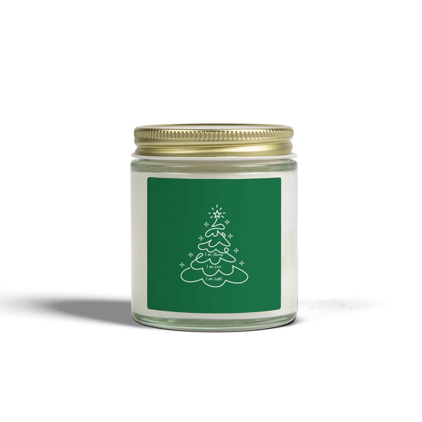 Holiday Christmas Tree Jar Candle Coconut Apricot Scented Candle (4oz & 9oz)