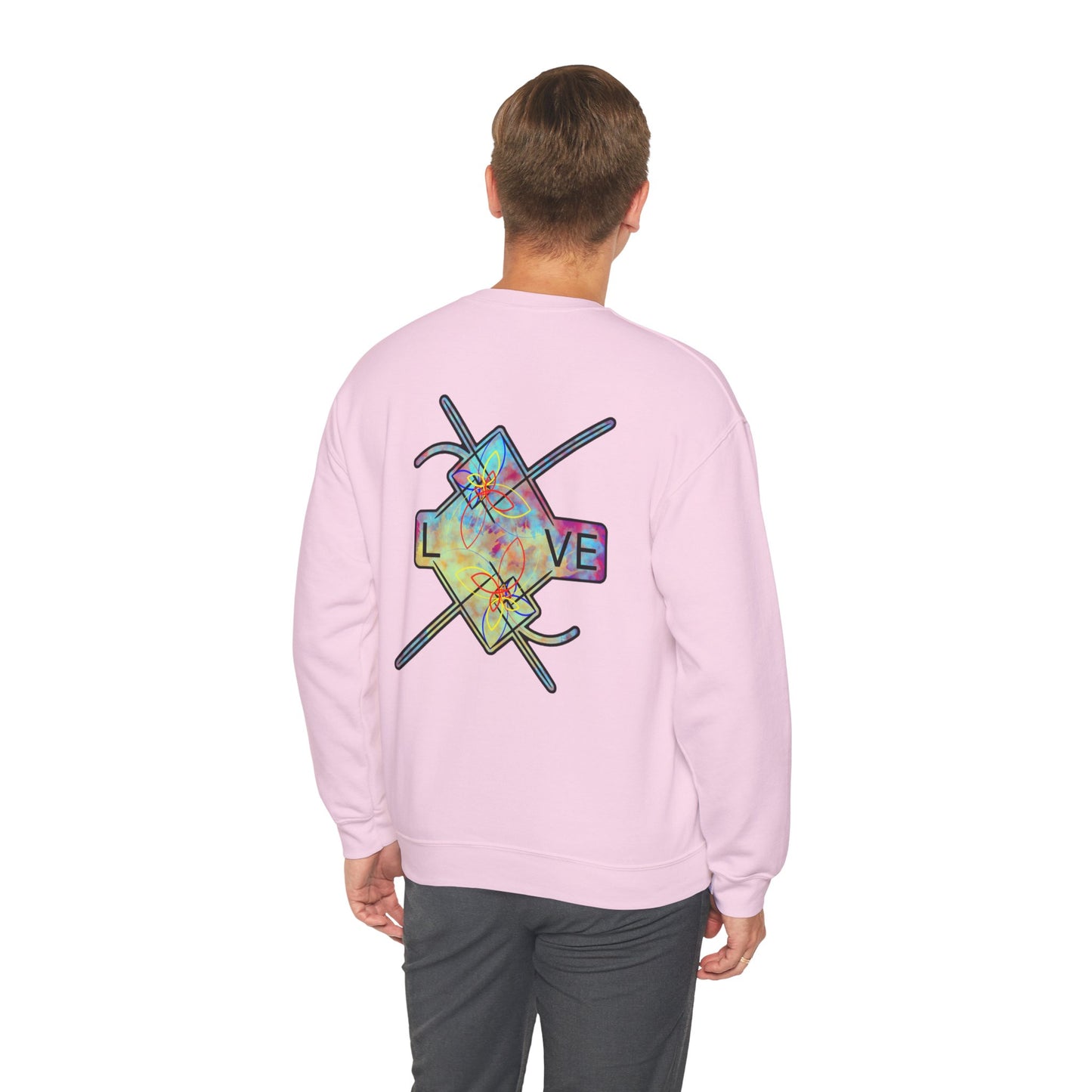 ‘LOVE’ Crewneck Sweatshirt  - Back Graphic