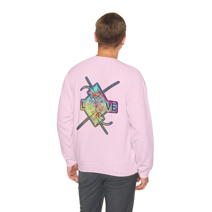 ‘LOVE’ Crewneck Sweatshirt  - Back Graphic