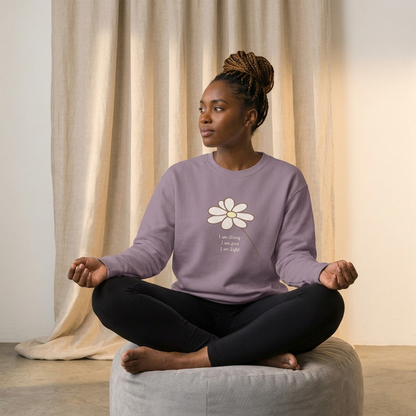 Daisy Line Art Sweatshirt — Minimal Floral Crewneck