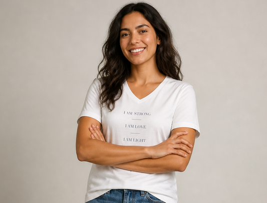 I am Light Short Sleeve V-Neck Tee