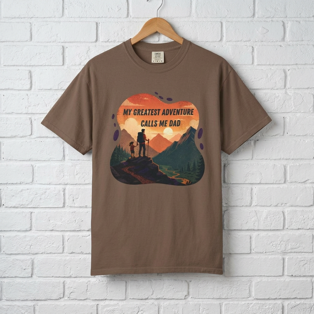 My Greatest Adventure Calls Me Dad T-shirt | Dad and Child Hiking Design