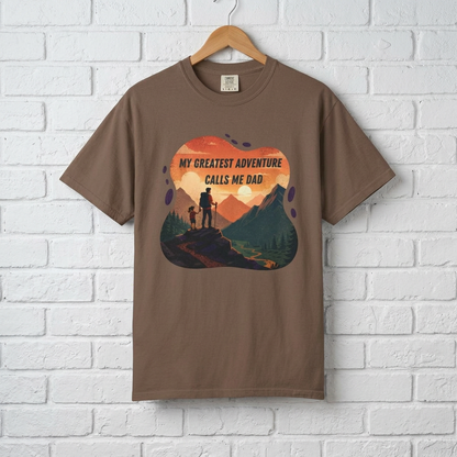 My Greatest Adventure Calls Me Dad T-shirt | Dad and Child Hiking Design