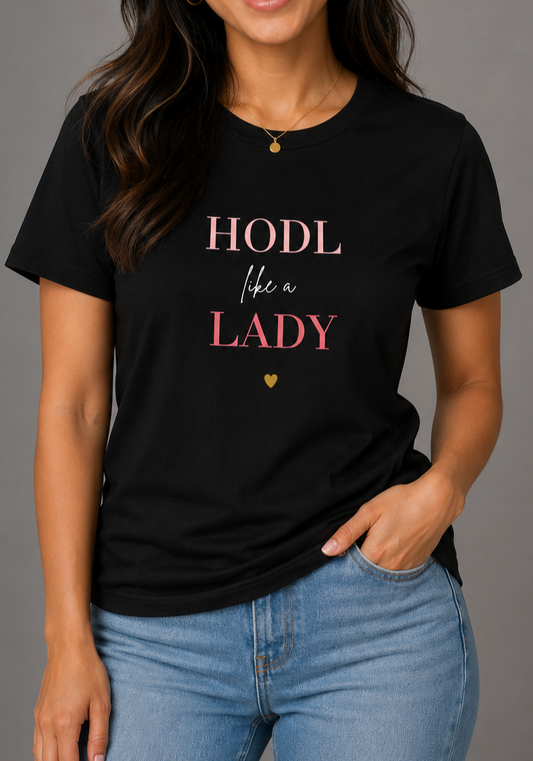 HODL like a LADY T-Shirt | Crypto HODL Tee