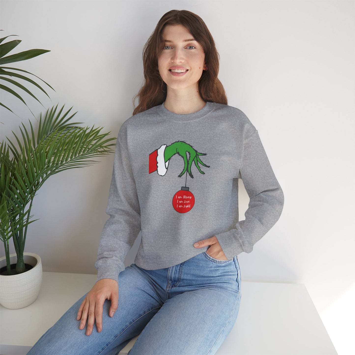 Grinch Hand Ornament Sweatshirt