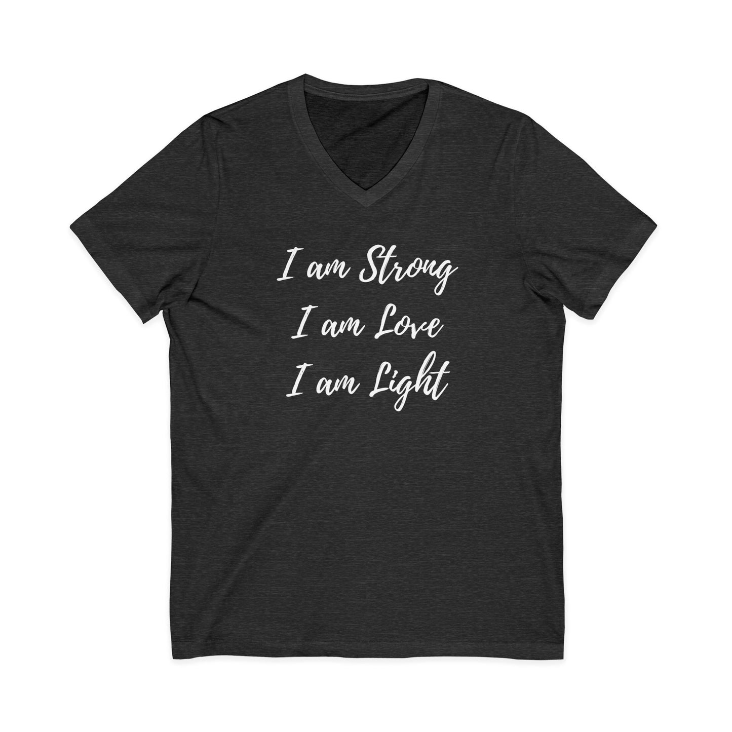 I am Light Jersey Short Sleeve V-Neck Tee