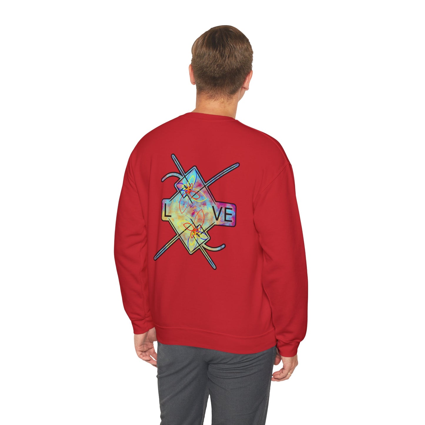‘LOVE’ Crewneck Sweatshirt  - Back Graphic