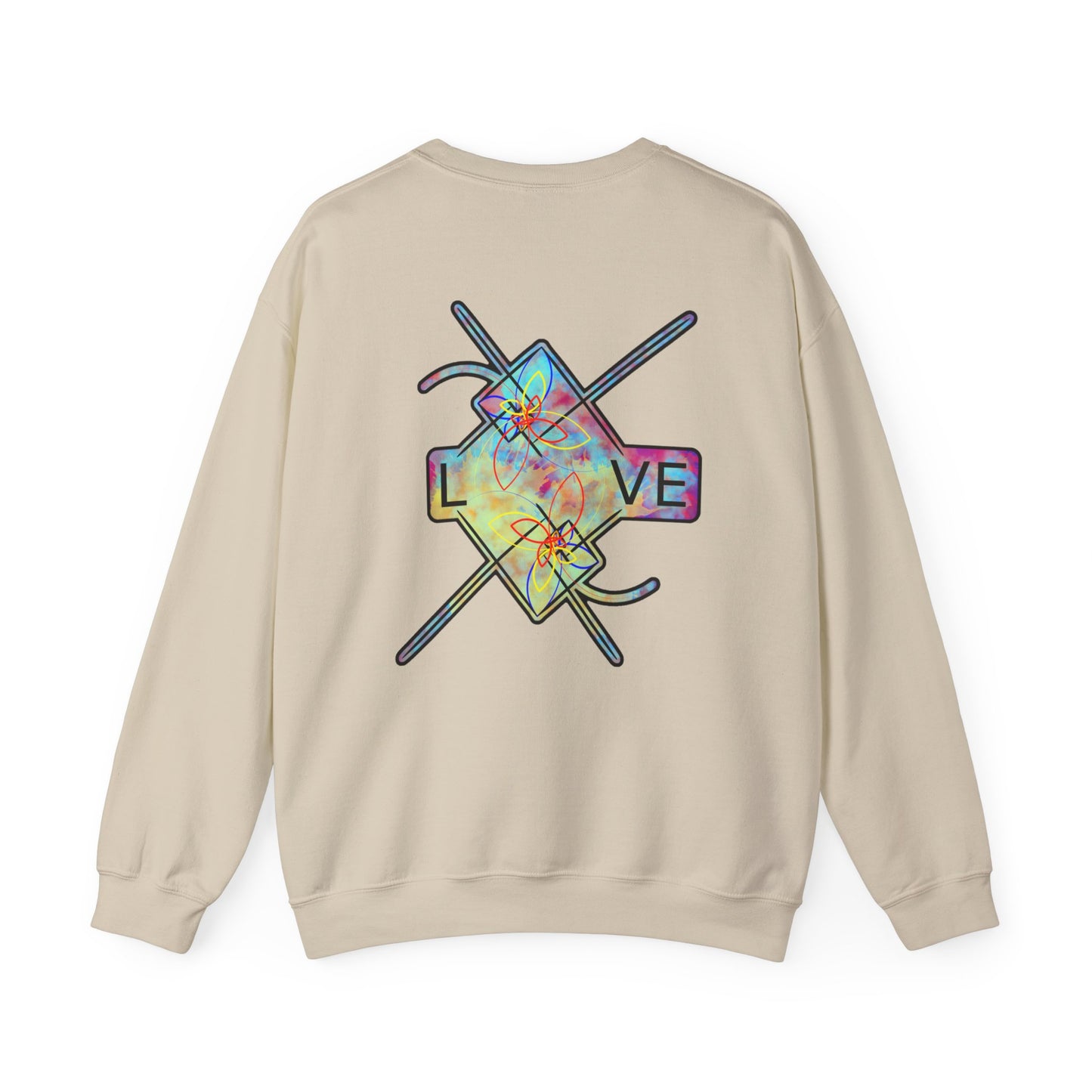 ‘LOVE’ Crewneck Sweatshirt  - Back Graphic