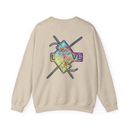 ‘LOVE’ Crewneck Sweatshirt  - Back Graphic