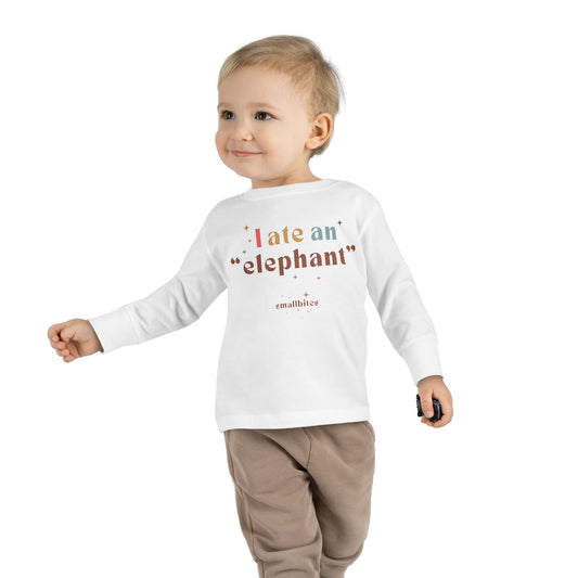 "I Ate an 'Elephant'" Kids Long Sleeve Tee