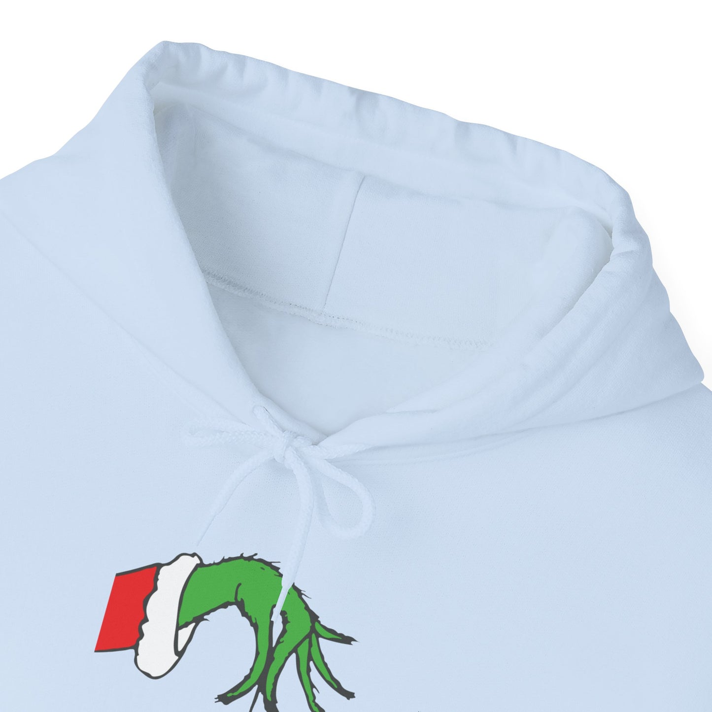 Grinch Hand Holding Ornament Hoodie