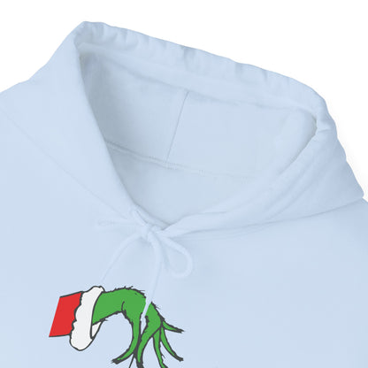 Grinch Hand Holding Ornament Hoodie