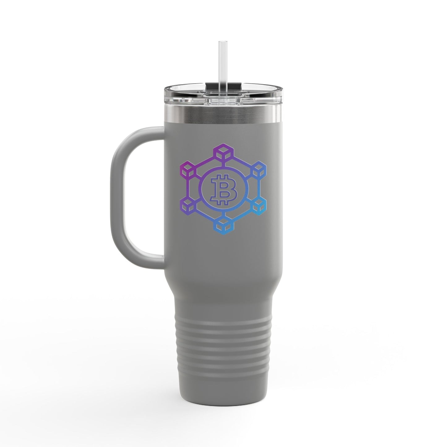 Bitcoin Blockchain Insulated Travel Mug, 40oz