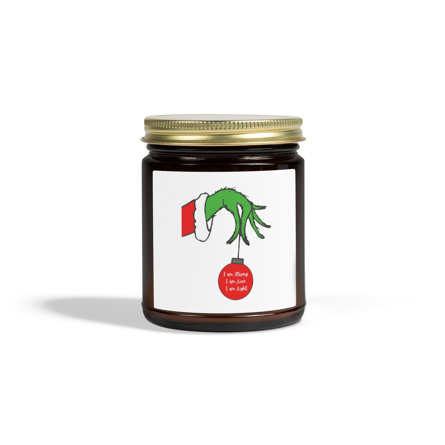 Grinch Hand Christmas Candle  Coconut Apricot Wax (4oz/9oz)