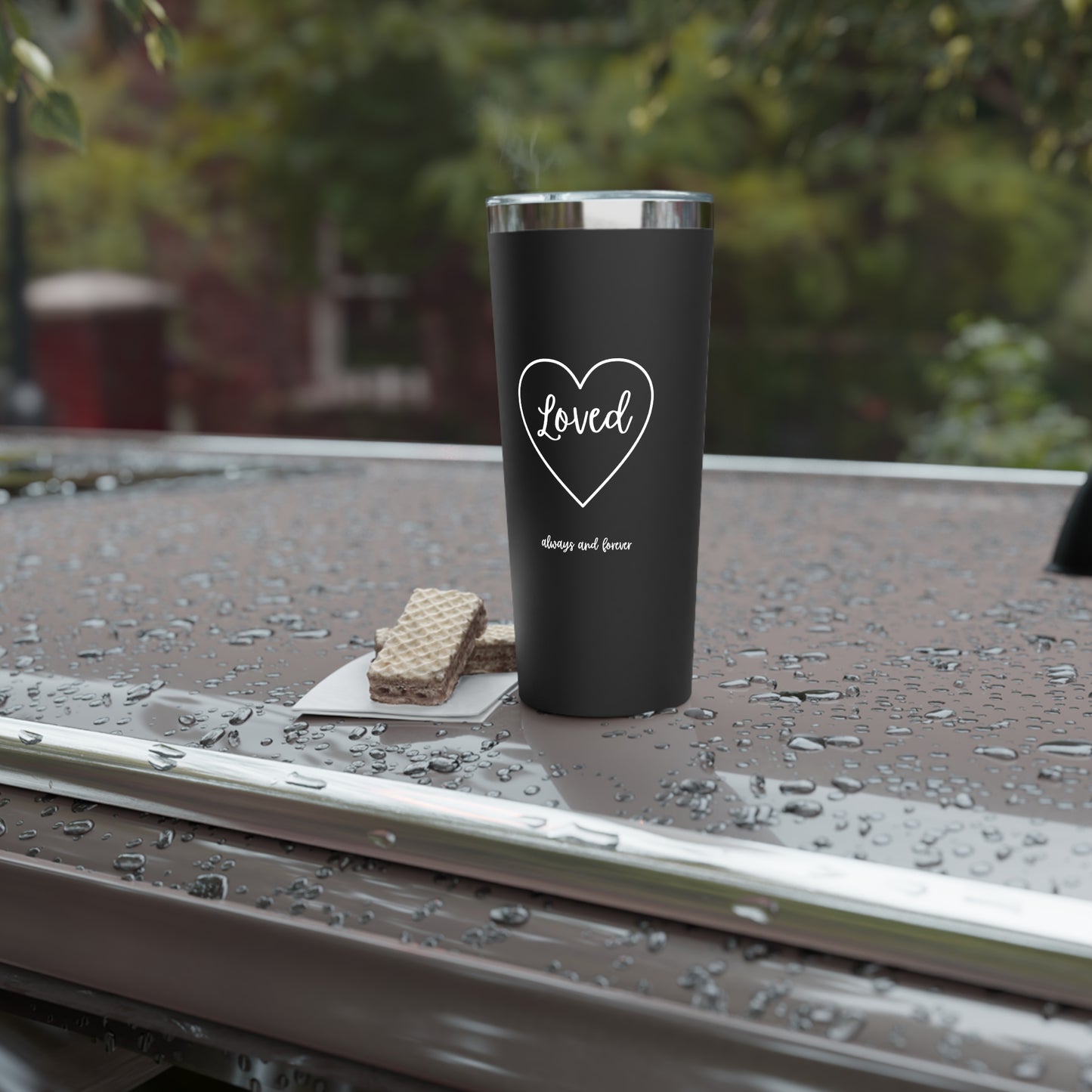 Loved Heart 22oz Insulated Tumbler — Copper Vacuum Travel Mug