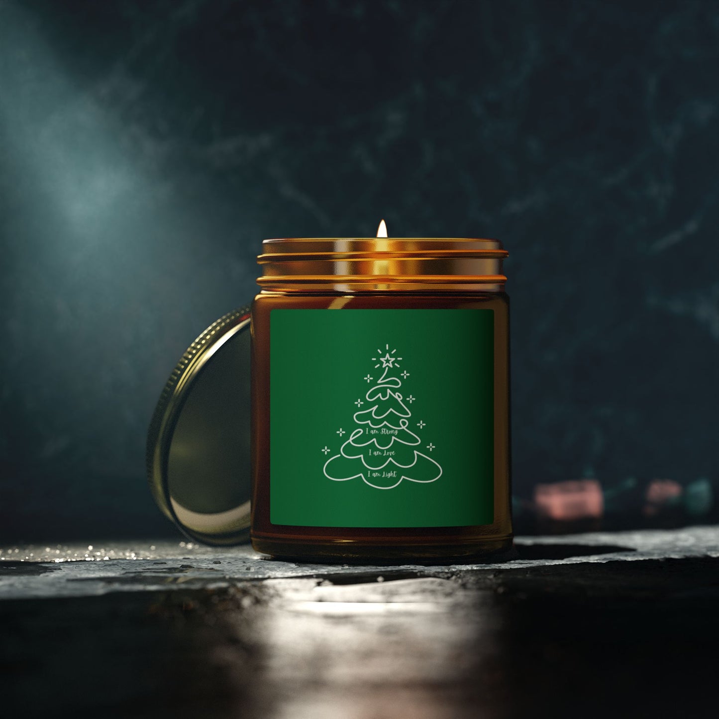Holiday Christmas Tree Jar Candle Coconut Apricot Scented Candle (4oz & 9oz)