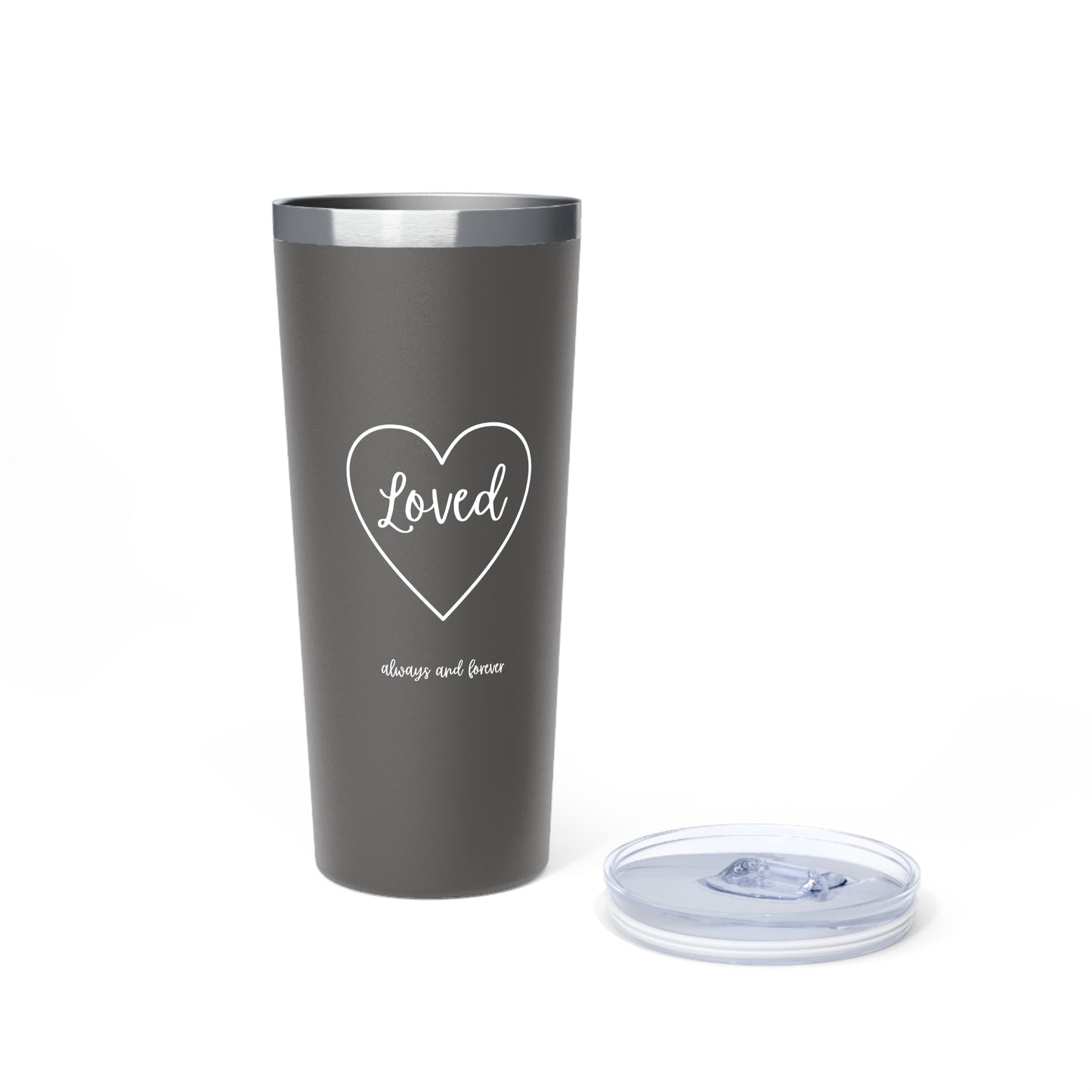 Loved Heart 22oz Insulated Tumbler — Copper Vacuum Travel Mug