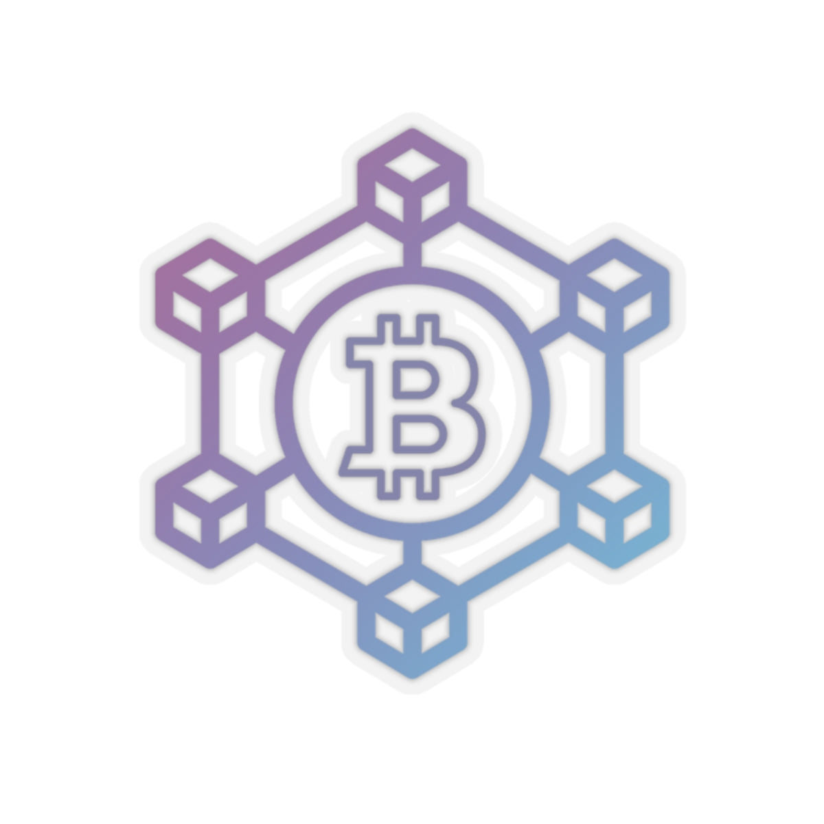 Bitcoin Blockchain Kiss-Cut Stickers