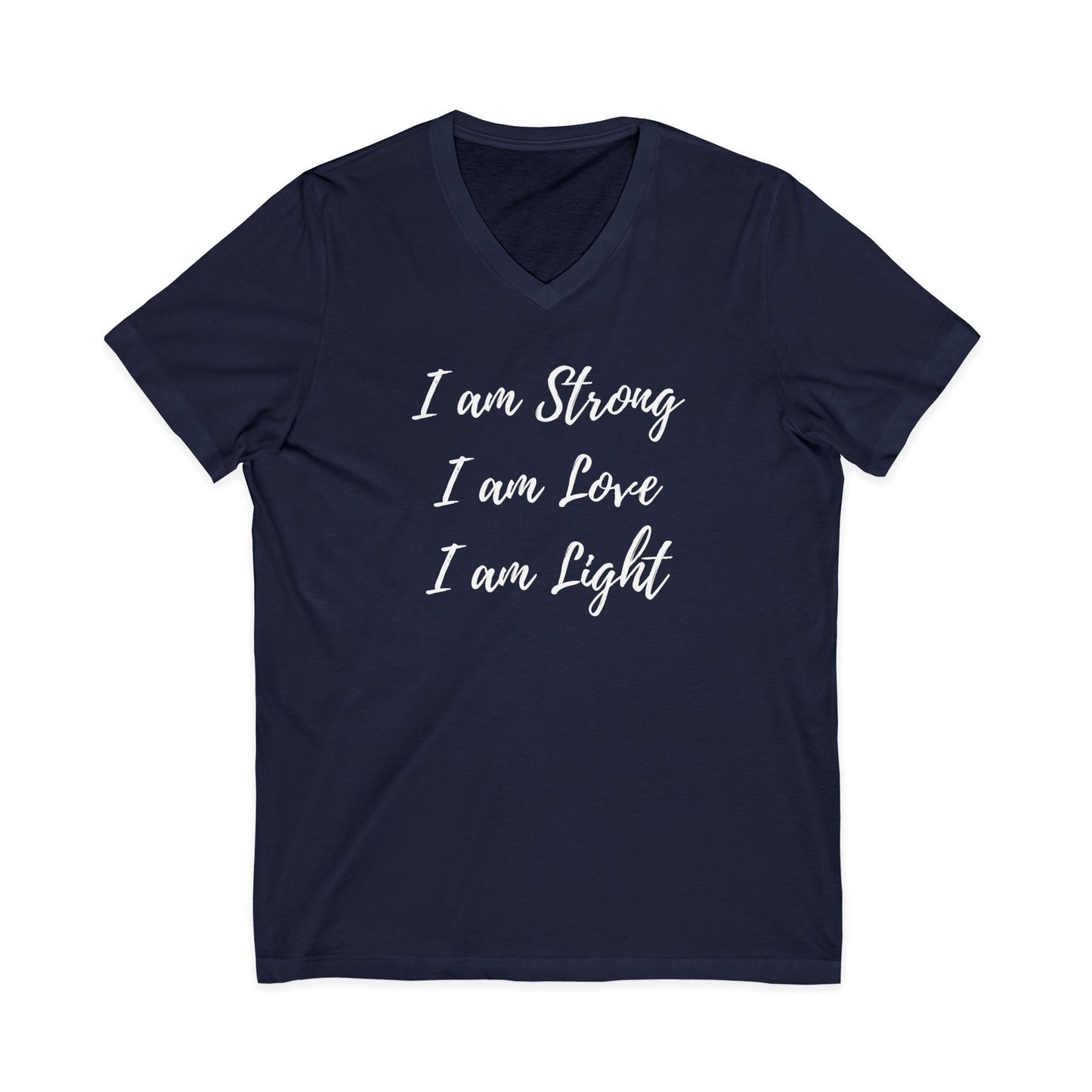 I am Light Jersey Short Sleeve V-Neck Tee
