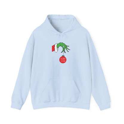 Grinch Hand Holding Ornament Hoodie
