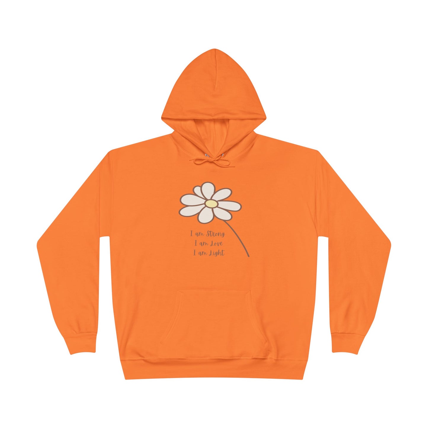 Daisy Minimalist Hoodie — Simple Hand-Drawn Flower Pullover