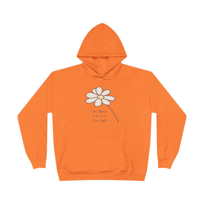 Daisy Minimalist Hoodie — Simple Hand-Drawn Flower Pullover