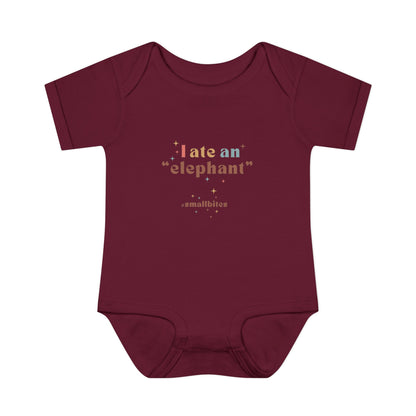 "I Ate an 'Elephant'" Infant Baby Rib Bodysuit