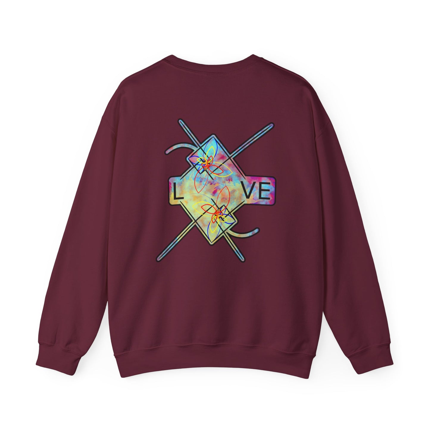 ‘LOVE’ Crewneck Sweatshirt  - Back Graphic