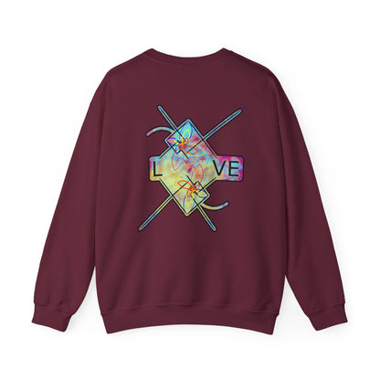 ‘LOVE’ Crewneck Sweatshirt  - Back Graphic