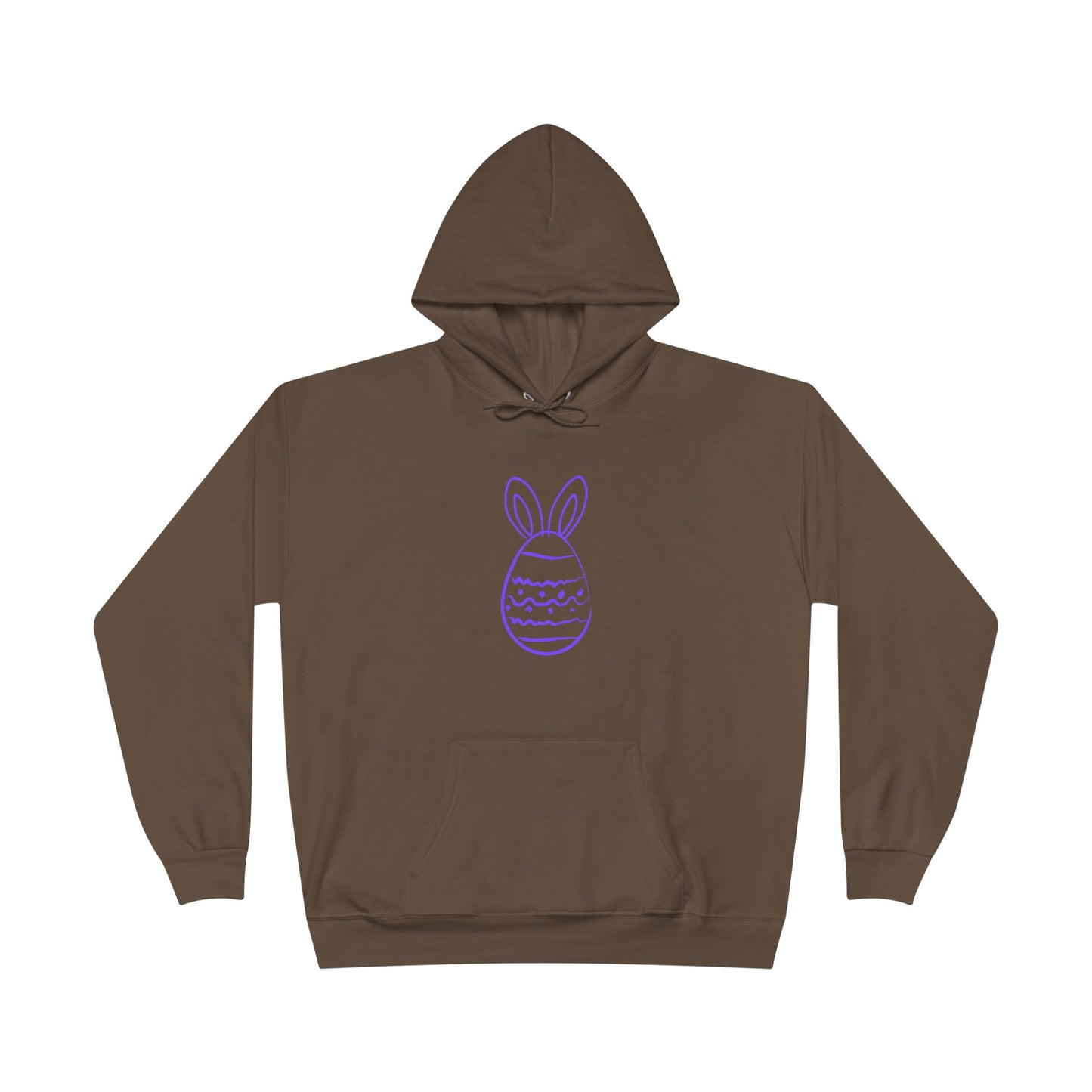 Purple Easter Bunny Egg Hoodie - Minimal Pastel Holiday Pullover