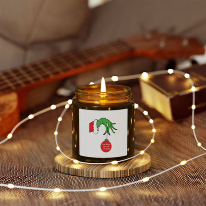 Grinch Hand Christmas Candle  Coconut Apricot Wax (4oz/9oz)