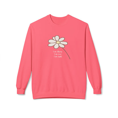Daisy Line Art Sweatshirt — Minimal Floral Crewneck