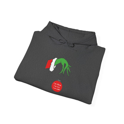 Grinch Hand Holding Ornament Hoodie