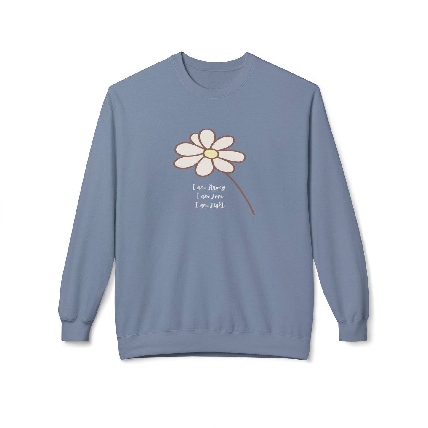 Daisy Line Art Sweatshirt — Minimal Floral Crewneck