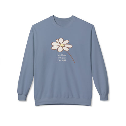 Daisy Line Art Sweatshirt — Minimal Floral Crewneck