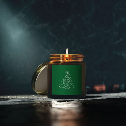 Holiday Christmas Tree Jar Candle Coconut Apricot Scented Candle (4oz & 9oz)