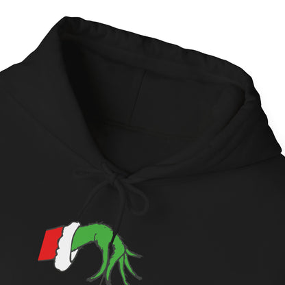 Grinch Hand Holding Ornament Hoodie