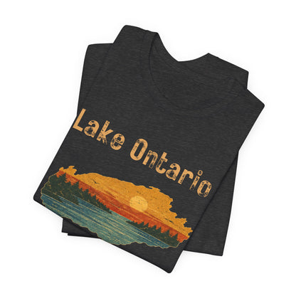 Lake Ontario Sunset Tee — Vintage 'Since before our country was a country' Graphic Shirt