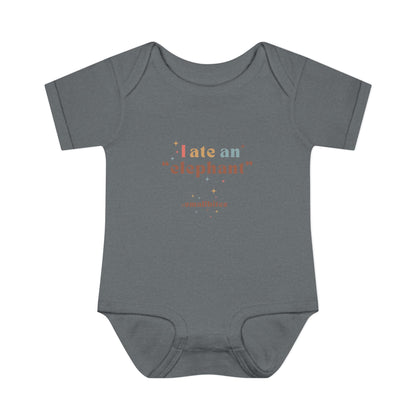 "I Ate an 'Elephant'" Infant Baby Rib Bodysuit