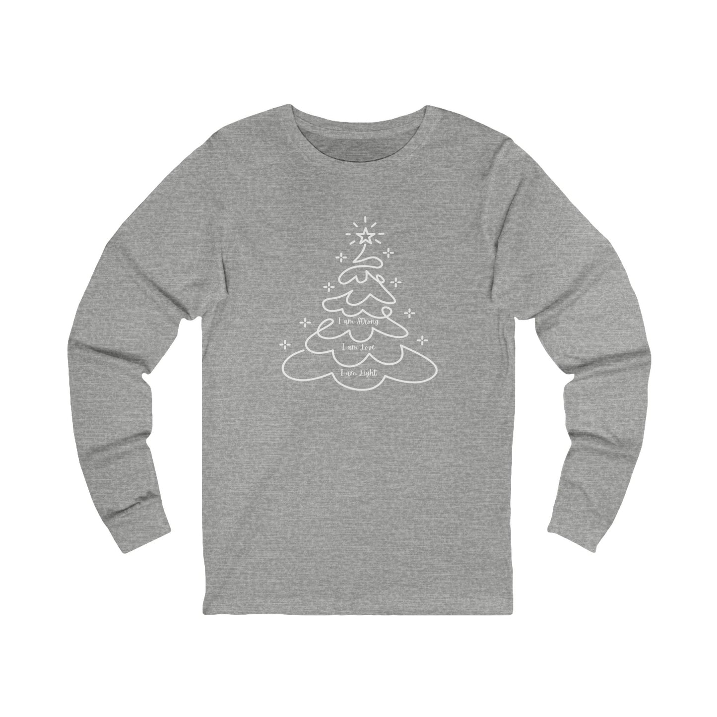 Christmas Tree Line Art Long Sleeve Tee