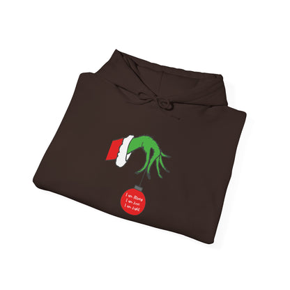 Grinch Hand Holding Ornament Hoodie