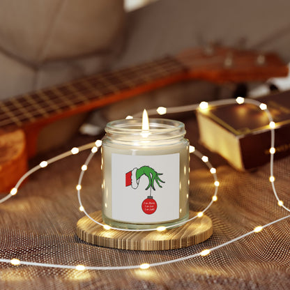 Grinch Hand Christmas Candle  Coconut Apricot Wax (4oz/9oz)
