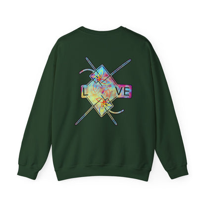 ‘LOVE’ Crewneck Sweatshirt  - Back Graphic